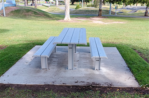 New table setting in ANZAC Park, Maryborough